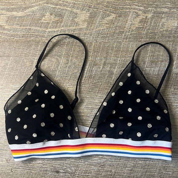 Spiritual Gangster Cosmos Polka Dot Triangle Bra Size Large - Picture 1 of 4